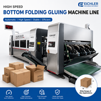 Nouvelle machine rotative intelligente entièrement automatique à commande PLC haute vitesse pour l'impression, le rainurage et la découpe de cartons ondulés