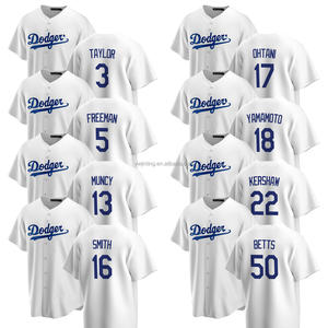 2025 पुरुषों के प्लस आकार लॉस एंजिल्स घरेलू जर्सी बेसबॉल शर्ट सफेद लोगो सिलाई के साथ कस्टम कढ़ाई वर्दी - Product Image 1