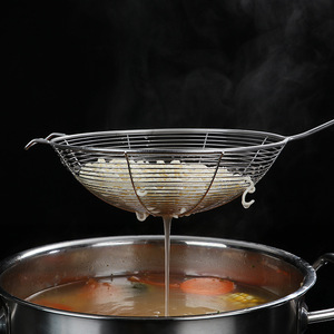 Passoire de cuisine en acier inoxydable avec crochet, 4 tailles, pour hot pot, friteuse, four, lavage à la main uniquement - Product Image 3