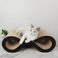 ICLE Scratcher Lounging Bed Grand pour chats Lunettes incurvées en forme de chat Durable Soft Shape Cat Exercise Scratcher