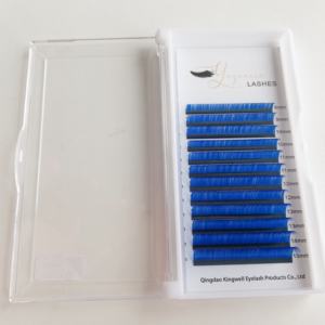 Extensions de <span class=keywords><strong>cils</strong></span> colorées en PBT synthétique faites à la main, épaisses, avec finition mate, <span class=keywords><strong>cils</strong></span> individuels colorés de haute qualité - Product Image 4