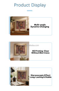 <span class=keywords><strong>Affiches</strong></span> lenticulaires 3D personnalisées en plastique, effet <span class=keywords><strong>de</strong></span> changement d'image, animation paysage et animaux pour la décoration intérieure - Product Image 4