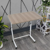 Table d'ordinateur de bureau de PC en bois de conception simple avec la table d'étude d'étudiant réglable en hauteur de roues pour la maison