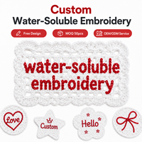 Patchs brodés hydrosolubles personnalisés : Solution complète OEM/ODM pour motifs en dentelle sur mesure pour accessoires vestimentaires (vente en gros)