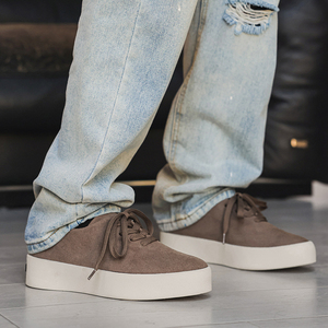 <span class=keywords><strong>Baskets</strong></span> plateforme pour hommes en daim épais, style vintage confortable, rétro, premium, à lacets, pour la marche, chaussures décontractées de printemps - Product Image 5