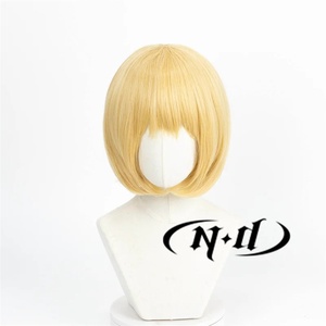 Peluca de Cosplay de <span class=keywords><strong>Armin</strong></span> Ackerman de Ataque a los Titanes, Peluca Corta Rubia de Alta Calidad, Fibra Resistente al Calor de Alta Temperatura - Product Image 2