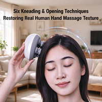 Masseur de cuir chevelu étanche IPX7, rechargeable sans fil, avec six techniques de pétrissage, chargement Type-C, pour la maison et les voyages
