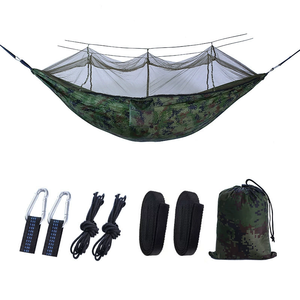 Hamaca Ligera para 2 Personas, con Correas para Árboles, <span class=keywords><strong>Mosquetones</strong></span> y Repelente de Mosquitos, Nailon Paracaídas 210T, 200 kg, Venta al Por Mayor - Product Image 4