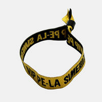 Bracelet en tissu personnalisé brodé pour événement promotionnel, avec attache coulissante, idéal pour les billets VIP