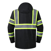 Veste de pluie de sécurité réfléchissante haute visibilité pantalon ANSI classe 2 imperméable coupe-vent respirant capuche polyester maille intérieure vente en gros