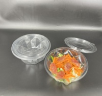 Boîtes de préparation de repas en plastique PET réutilisables et jetables sans BPA de 32 oz, boîte à lunch pour salade avec couvercle