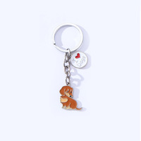 Porte-clés mousqueton métallique promotionnel en gros, impression typographique personnalisée, cadeau souvenir tendance pour les propriétaires d'animaux