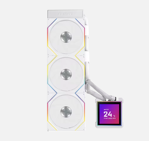 Refroidisseur d'ordinateur Lian Li HydroShift II 120 mm à roulement fluide en cuivre et aluminium, LED RGB, 28 dBA, refroidissement latéral, 90,1 CFM - Product Image 1