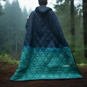 OEM-Druck 20D Nylon Leichtes Reise picknick Warme Sherpa Wasserdichte recycelte Daunen-Camping-Picknick decke