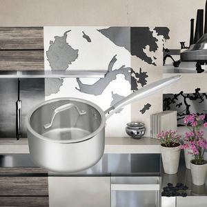 Yolecen Lennon Nhanh Chóng Vận Chuyển 18Cm Thép Không Gỉ Chảo Thiết Kế Cổ Điển <span class=keywords><strong>3ply</strong></span> EDM Sữa Pan Súp Nấu Ăn Nồi Kim Loại Chất Liệu - Product Image 2