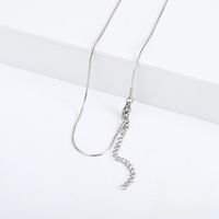 Collier tendance Hip Hop pour hommes, chaîne carrée en acier inoxydable, chaîne en os de serpent, polyvalente, universelle, assortie aux bijoux