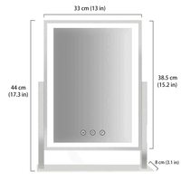 Miroir de coiffeuse moderne pour chambre à coucher avec éclairage LED et variateur tactile pour décoration de vanité RM-VT60