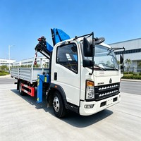 Camion grue articulée Sinotruk Howo 4x2 de 4 tonnes avec bras hydraulique pliable, fourni par l'usine