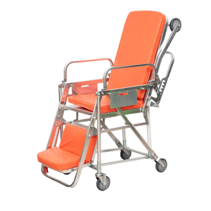 뜨거운 판매 수동 의료 제조 업체 환자 전송 트롤리 응급 구급차 들것 휠 의자 판매. - Product Image 2