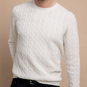 <span class=keywords><strong>Pull</strong></span> en cachemire tricoté <span class=keywords><strong>pour</strong></span> homme, style simple et chaud, personnalisé - Product Image 1