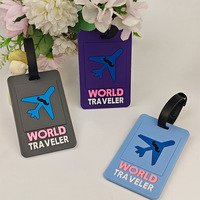 Étiquette de bagage personnalisée en PVC souple de haute qualité, de forme ronde, avec impression UV par sublimation, pour valise de voyage