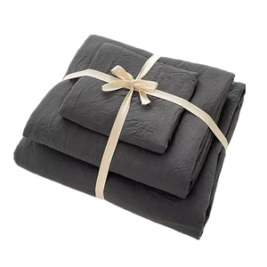 Set Quattro Pezzi in Cotone Organico Reversibile Poliestere/Cotone per Hotel e <span class=keywords><strong>B</strong></span>&<span class=keywords><strong>B</strong></span>, Set Tre Pezzi in Cotone Lucidato, Copripiumino, Lenzuolo in Bambù 200TC - Product Image 2