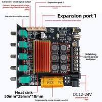 Modul Amplifier Digital TB21 TPA3116 Asli 2.1 Saluran Eksklusif Lintas Batas untuk Nada Tinggi Rendah dan Bass Berat