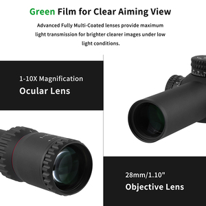 กล้องเล็ง FOCUHUNTER 1-10x28 SFP ขนาดหลอด 34 มม. กระจกแกะสลักแบบ Second Focal Plane สำหรับใช้งานกลางแจ้ง พร้อมเส้นเล็งเรืองแสงภายใน สำหรับการล่าสัตว์ - Product Image 3