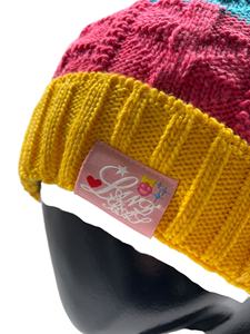 LANDBAS Gorro de Punto Acrílico de la Mejor Calidad, 100% Acrílico, 56-58cm, Informal, Moderno, Colorido, Plegable, con Patrón de Trenzas, Unisex, para Adultos, Invierno - Product Image 5