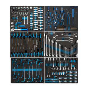 Professional 7 Drawers Blue <b>Tool</b> Cabinet/<b>Trolley</b> With Pegboard and Side Door for Garage <b>Tool</b> Storage and Auto Repair TC-3307S - Product Image 4