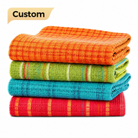Serviettes en coton tricotées carrées, unies, à séchage rapide, résistantes aux enfants, faciles à nettoyer, pour la cuisine - Vente en gros