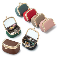 Porte-monnaie miniature en cuir véritable, léger, résistant à l'eau, 4 pouces, portable, pour voyages, rangement de bijoux, pièces de monnaie et bagues