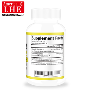 New Arrival D3 K2 Supplements with Maximum Bioavailability Supports Bone Density Calcium Balance Immunity Mood D3 K2 Softgels - Product Image 6