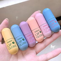 Gloss à lèvres miniature en forme de capsule au design unique, gloss brillant, cosmétiques en vrac, maquillage personnalisé, couleur personnalisée