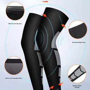 Mangas de compresión para piernas al por mayor, leggings elásticos alargados, soporte deportivo para rodilla, baloncesto, fútbol - Product Image 4