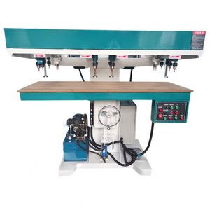 Machine de perçage hydraulique verticale multi-têtes pour le travail du bois, idéale pour le prétraitement des matériaux de construction de meubles et de portes - Product Image 4