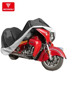 Motowolf-cubierta de protección con orificio de bloqueo para motocicleta, cubierta impermeable a prueba de polvo, 190T