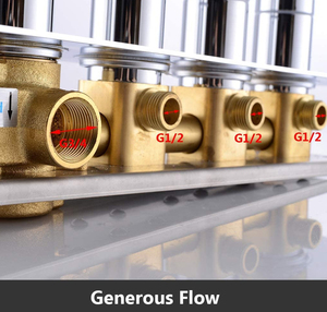 <span class=keywords><strong>Cartouche</strong></span> de robinet mélangeur <span class=keywords><strong>thermostatique</strong></span> en laiton pour douche, 3 sorties, à commande simultanée de la pression de l'eau - Product Image 6