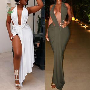 गर्मियों की नई स्ट्रीट शैली महिलाओं ने सेक्सी स्लीलेस हैल्टर गर्दन के बैकलेस हाई-कमर वाली पोशाक - Product Image 1