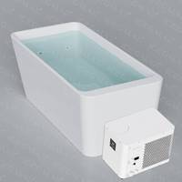 Baignoire en acrylique professionnelle 1 CV avec contrôle Wi-Fi et refroidisseur d'eau froid, équipement fiable pour les centres de fitness
