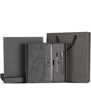 Factory New Custom Notebook Business Officel Thread Hardcover Luxury High and Big Pocket Book Pen Corporate Gift Set - Product Image 5