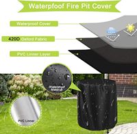 Couverture de meubles de cour extérieure Couverture de foyer Imperméable Personnalisé Heavy Duty 420D Oxford Tissu Noir