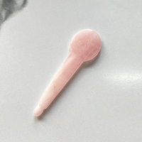 Usine en gros naturel Quartz Rose Gua Sha cuillère ROSE Quartz spatule grattage outil de Massage pour une peau saine