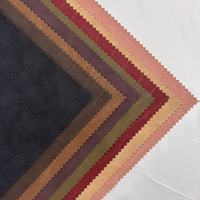 Tissu en cuir PU souple haut de gamme sans PFAS, texture classique premium, pour veste en cuir, extensible dans les deux sens, finition tricotée