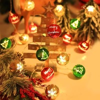 Guirlande lumineuse LED en forme de cœur pour sapin de Noël, alimentée par piles, vente en gros