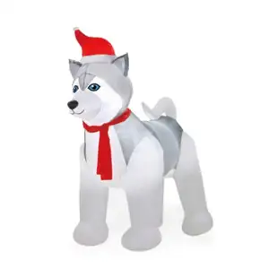 Sıcak satış hava üflemeli şişme açık noel tatil dekorasyon noel şişme Dachshund köpek