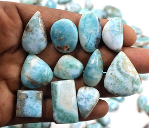 Venta al por mayor de cabujones de larimar, piedra preciosa natural de cristal azul, piedra suelta para la fabricación de joyería artesanal, disponible para la venta. - Product Image 6