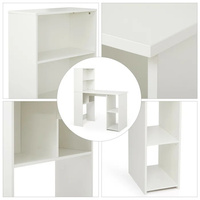 Bureau informatique convertible et extensible de conception personnalisée avec étagère à panneaux, idéal pour le télétravail et le bureau à domicile (vente en gros)