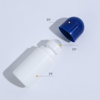 Vente en gros emballage cosmétique à bille roulante contenants de parfum ronds en plastique bouteille de parfum à bille de 50ml bouteille de déodorant personnalisée