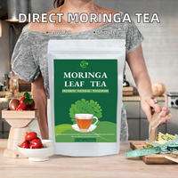 Thé minceur aux feuilles de Moringa Tianbai, vente en gros directe d'usine, faible en gras, 2-3g/sachet, unisexe